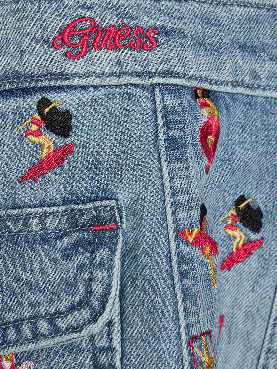 Guess Guess Spódnica jeansowa J4GD19 D45E0 Niebieski Regular Fit