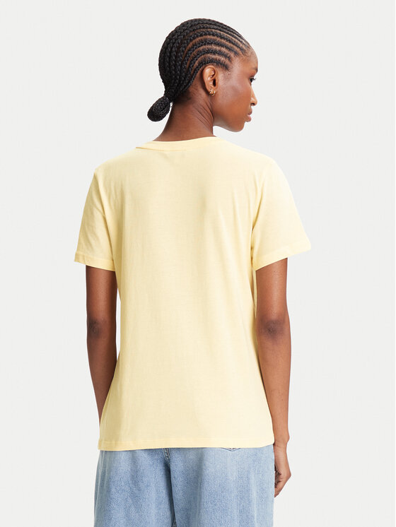 Tommy Hilfiger Tommy Hilfiger T-shirt WW0WW40276 Žuta Regular Fit