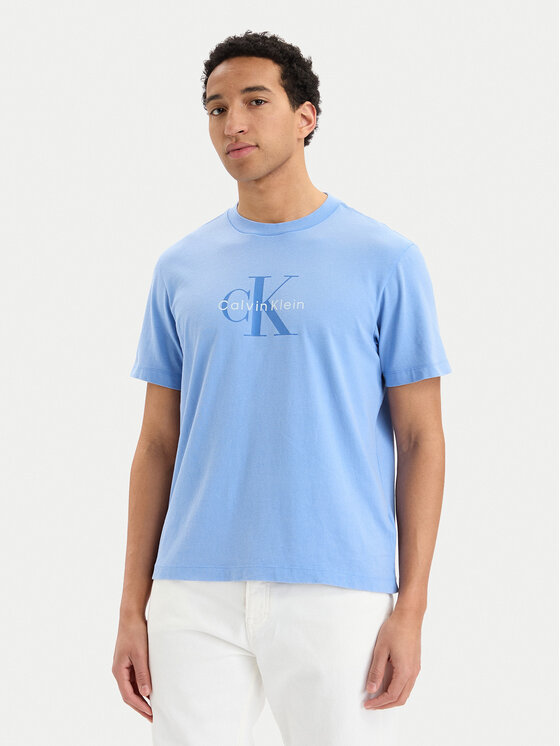 Calvin Klein Jeans Tričko SS 20S LV04RG832G Svetlo modrá Regular Fit
