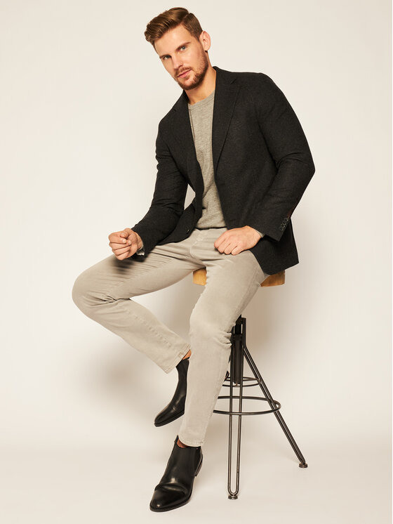 Oscar Jacobson Oscar Jacobson Zakó Egel Patch 3174 5323 Szürke Regular Fit