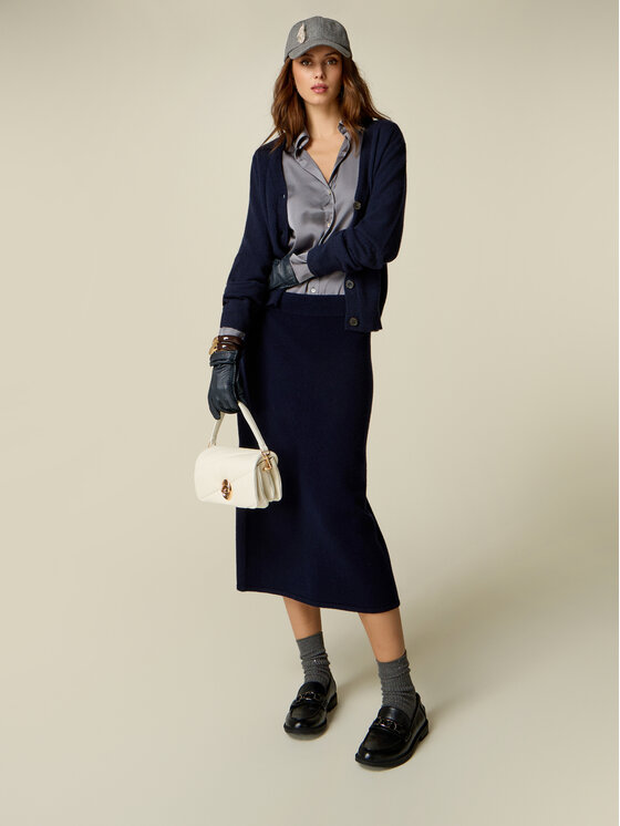 Oltre Oltre Gonna midi 1603E000053N034 Blu Regular Fit