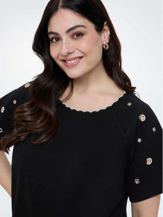 Fiorella Rubino Fiorella Rubino T-shirt G05BL008942N033 Nero Regular Fit
