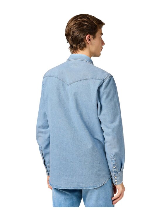 Wrangler Wrangler Koszula jeansowa 112362376 Niebieski Regular Fit