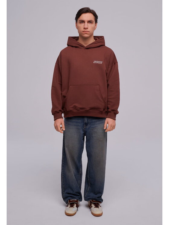 2005 2005 Mikina Basic Hnedá Oversize