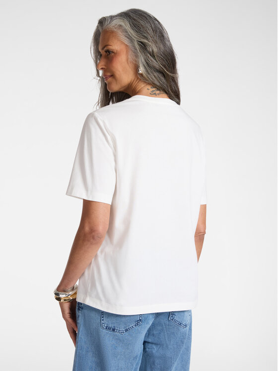Elena Mirò Elena Mirò T-Shirt G348Z000560N011 Biały Regular Fit