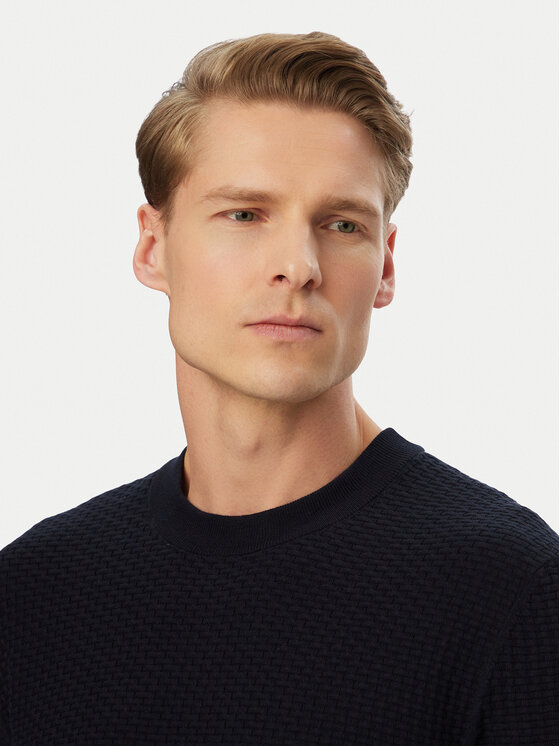 BOSS BOSS Sweter H-Nilton 50560468 Granatowy Regular Fit