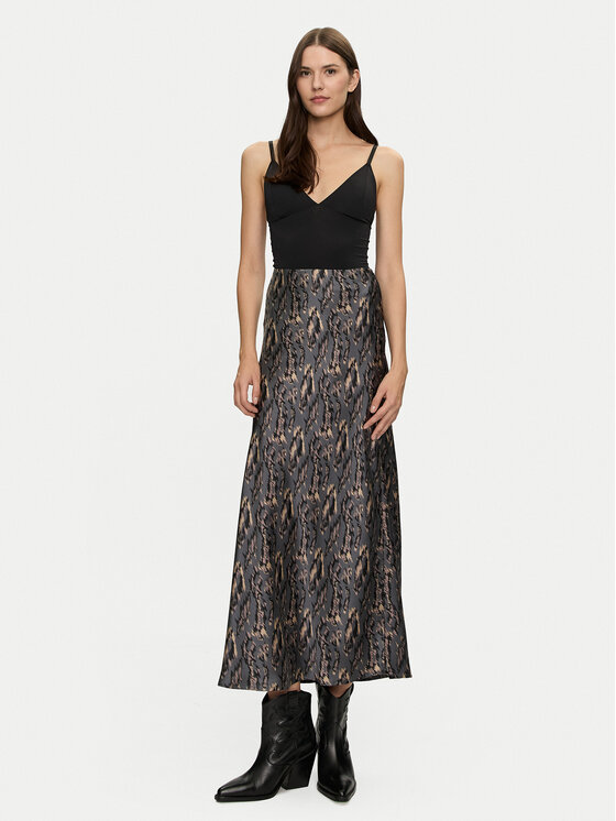Brave Soul Brave Soul Maxi sukňa LSKW-272JASPER Sivá Regular Fit