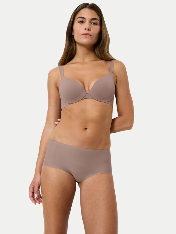 Triumph Triumph Biustonosz z fiszbiną Make-Up Illusion 10217848 Brązowy