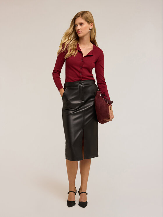 Motivi Motivi Cardigan M363W003524N036 Bordeaux Regular Fit