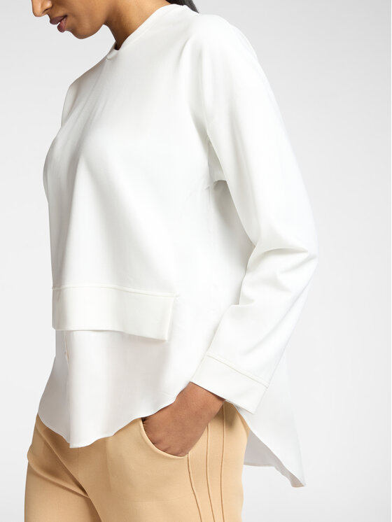 Elena Mirò Elena Mirò Sweter G883Z000537N011 Biały Boxy Fit