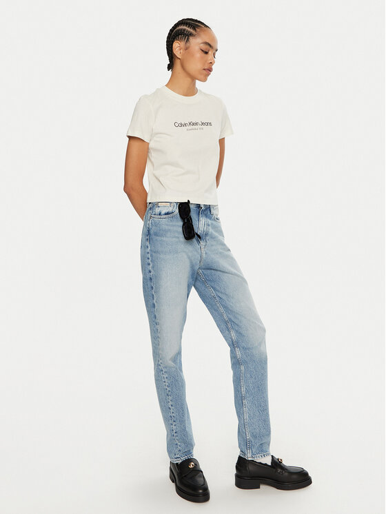 Calvin Klein Jeans Calvin Klein Jeans Футболка J20J224914 Écru Regular Fit