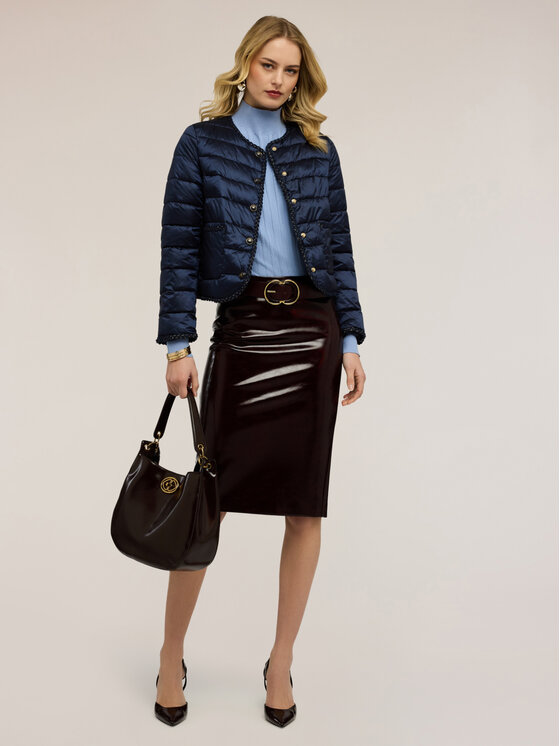 Motivi Motivi Giubbotto piumino F008Q000738N034 Blu Regular Fit