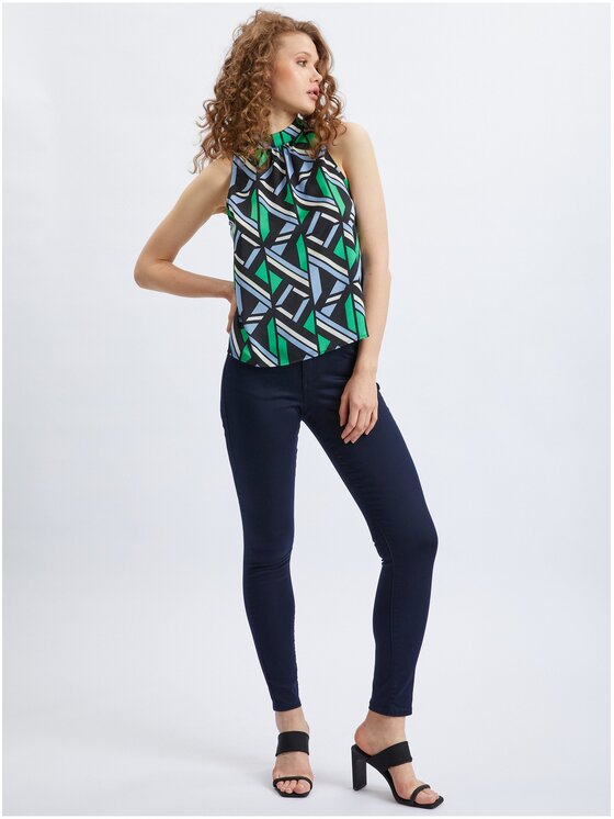 Orsay Orsay Bluzka 620099660000__38 Zielony Regular Fit