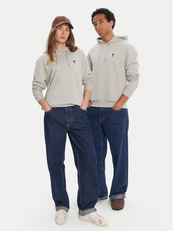 AMI PARIS AMI PARIS Felpa BFUSW235.730 Grigio Regular Fit
