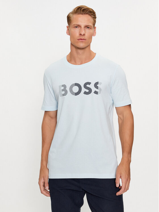 Boss Majica Tee 1 50494106 Modra Regular Fit