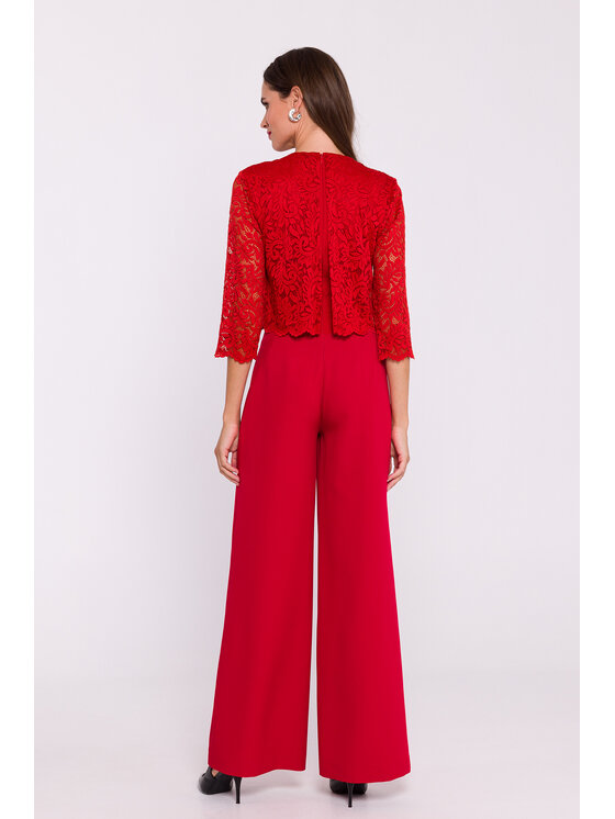 Stylove Stylove Kombinezon S381 Czerwony Ladies Fit