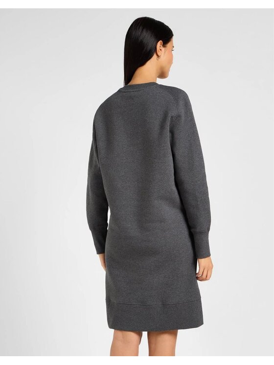 Lee Lee Kombinezon Raglan Sweatshirt Dress Szary Basic Fit