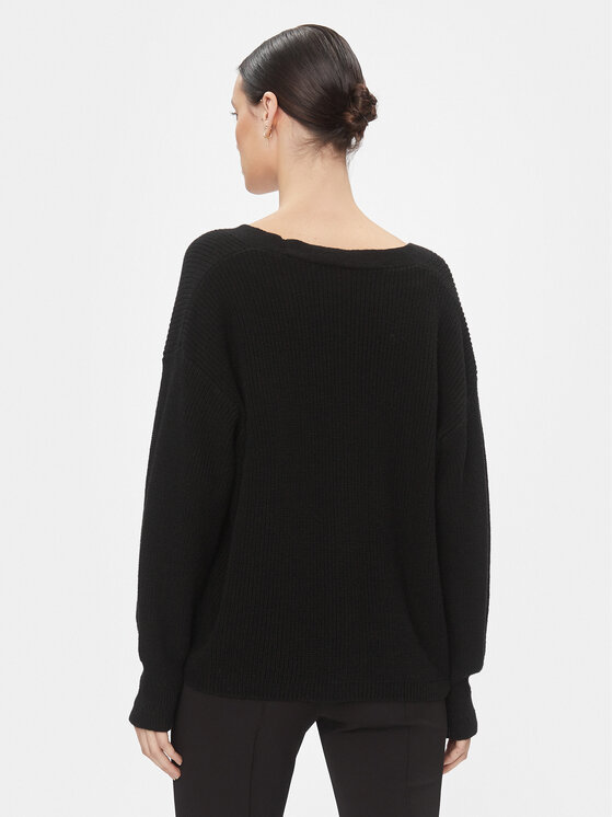 Kontatto Kontatto Cardigan 3M1216 Negru Relaxed Fit