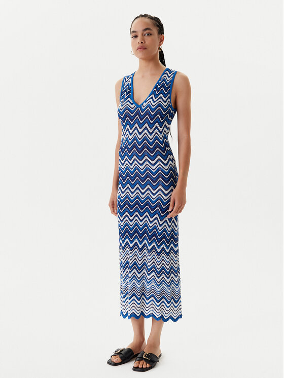 Morgan Morgan Úpletové šaty 251-RMORTI Modrá Slim Fit