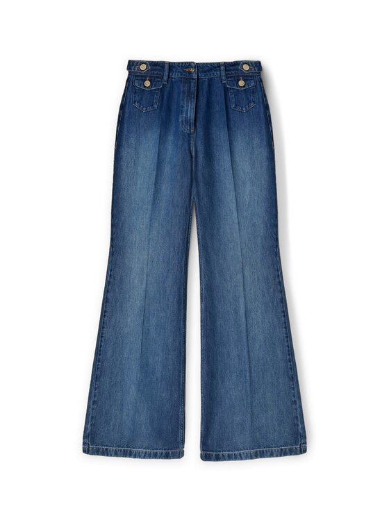 Motivi Motivi Jeansy P542Q003815N024 Niebieski Flare Fit
