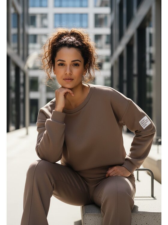 FIGL FIGL Komplet dresowy M1274 Brązowy Regular Fit