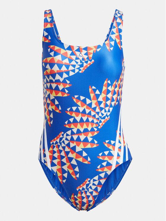 adidas adidas Costume da bagno FARM Rio 3-Stripes IR6228 Blu Regular Fit