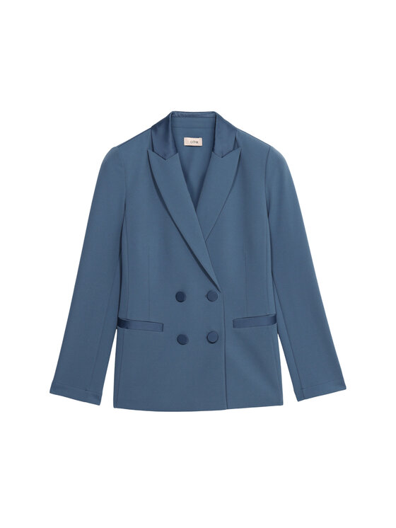 Oltre Oltre Giacca di transizione Q782R004561N004 Turchese Slim Fit