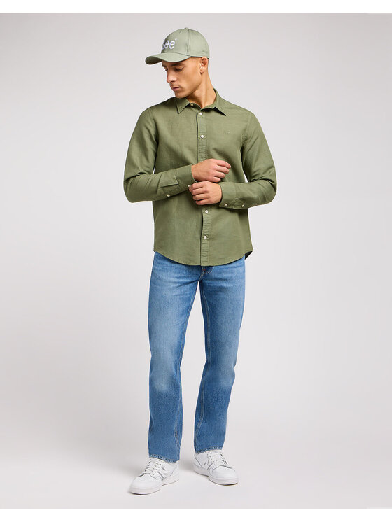 Lee Lee Camicia PATCH SHIRT Verde Regular Fit