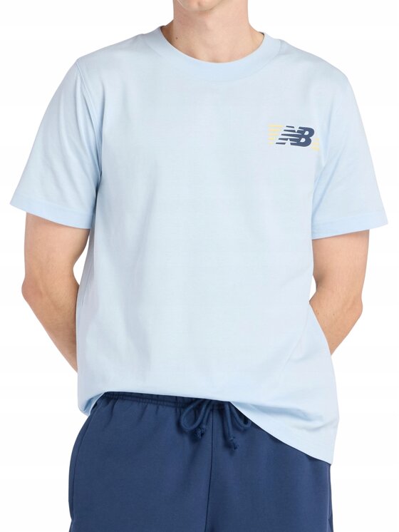 New Balance New Balance T-Shirt MT6179UMAA1 Niebieski Standard Fit