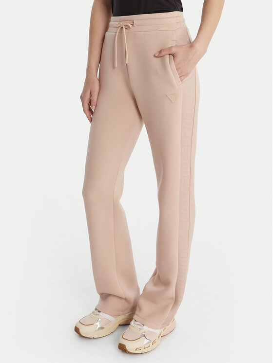 Guess Spodnie dresowe V3RB21 K7UW2 Beżowy Regular Fit