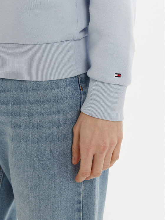 Tommy Hilfiger Tommy Hilfiger Bluză Modern Script Graphic WW0WW43842 Albastru celest Regular Fit