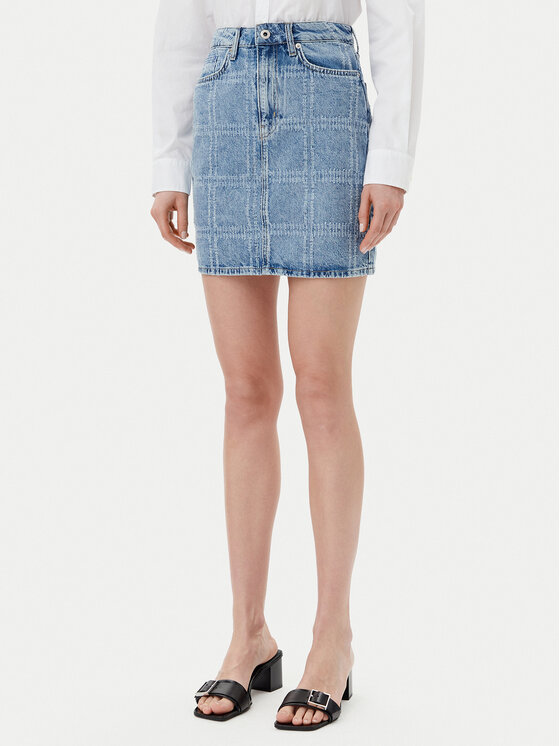 Karl Lagerfeld Jeans Karl Lagerfeld Jeans Farmer szoknya A2W12013 Kék Regular Fit