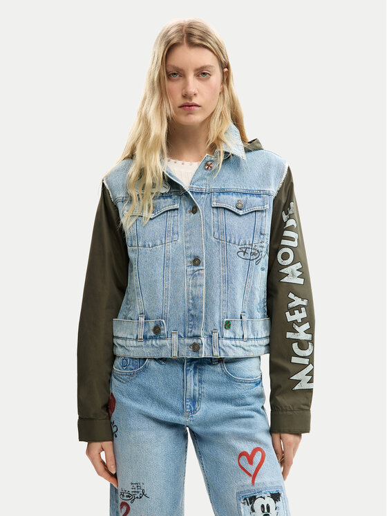 Desigual Desigual Jeansová bunda Kiss Mic 26SWED07 Modrá Regular Fit