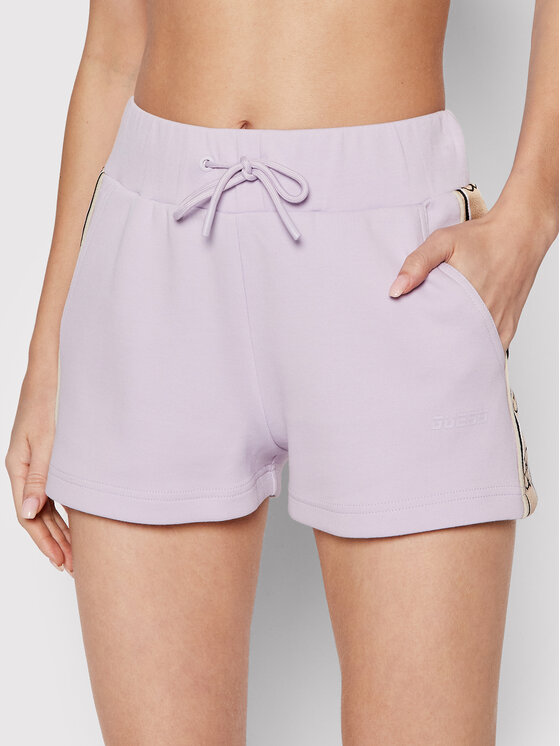 Guess Športové kraťasy V2GD15 KA3P1 Fialová Regular Fit