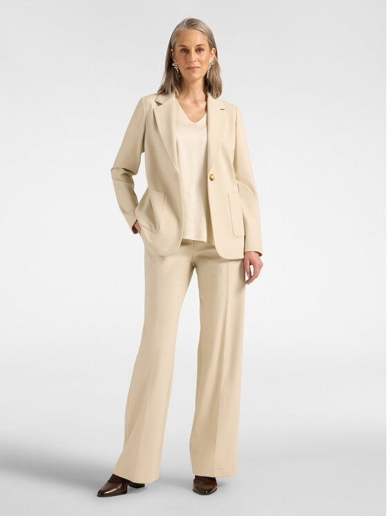 Elena Mirò Elena Mirò Marynarka R053P200152N002 Kremowy Regular Fit
