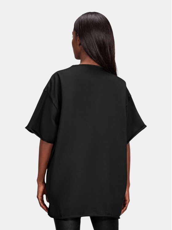 MADE BY SOCIETY MADE BY SOCIETY T-Shirt Tricou Noir Élément - T27904 Czarny Basic Fit