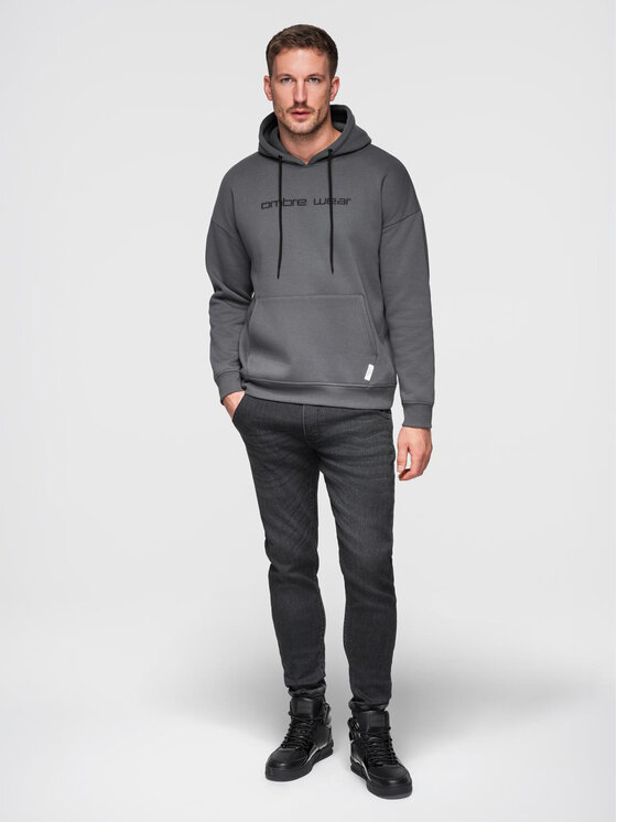 Ombre Ombre Joggery OM-PADJ-0242 Czarny Jogger Fit