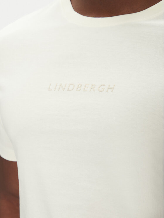 Lindbergh Lindbergh Tričko 30-400200 Écru Relaxed Fit