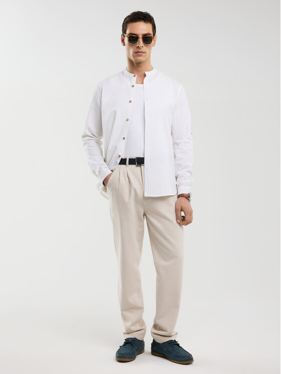 BIG STAR BIG STAR Koszula JANEW Biały Slim Fit