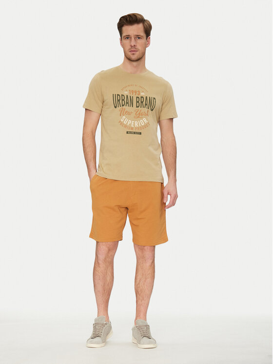 Blend Blend T-krekls 20717759 Bēšs Regular Fit