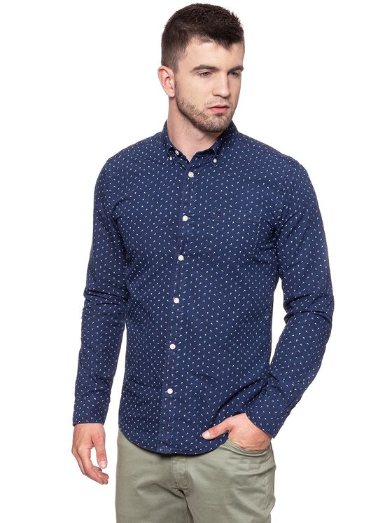 Wrangler Wrangler Camicia BUTTON DOWN SHIRT Blu Slim Fit