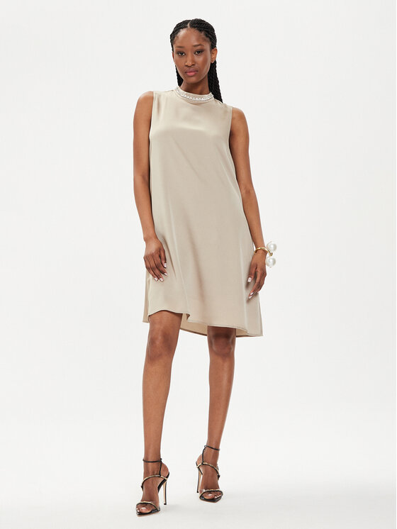 Bruuns Bazaar Bruuns Bazaar Коктейлна рокля Narin BBW3911 Бежов Relaxed Fit