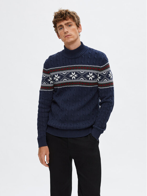 Selected Homme Selected Homme Rolák 16081554 Tmavomodrá Regular Fit