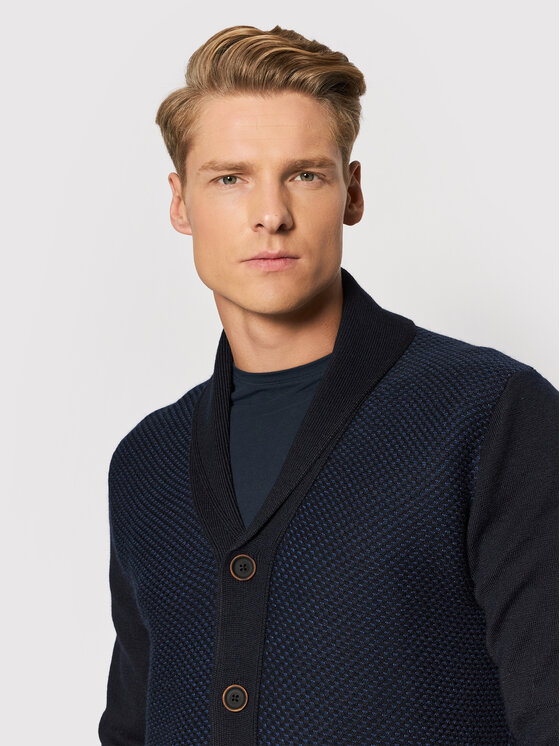 Pierre Cardin Pierre Cardin Kardigan 55438/000/12544 Tmavomodrá Regular Fit