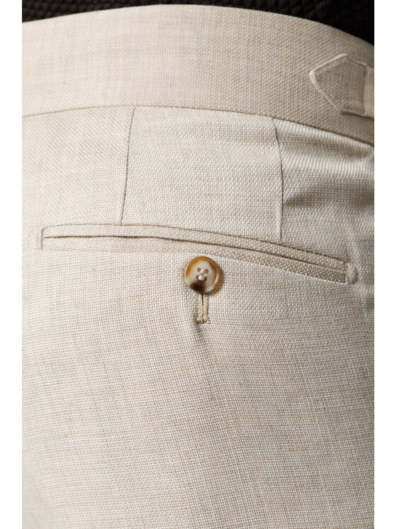Lancerto Lancerto Spodnie materiałowe Paullo Beżowe SP131126000004 Beżowy Slim Fit