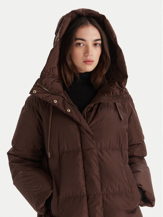 Weekend Max Mara Weekend Max Mara Kurtka puchowa Newbembo 2525496072 Bordowy Relaxed Fit
