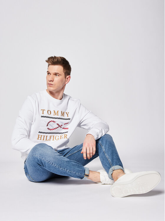 Tommy Hilfiger Tommy Hilfiger Sweatshirt Icon MW0MW13053 Blanc Regular Fit