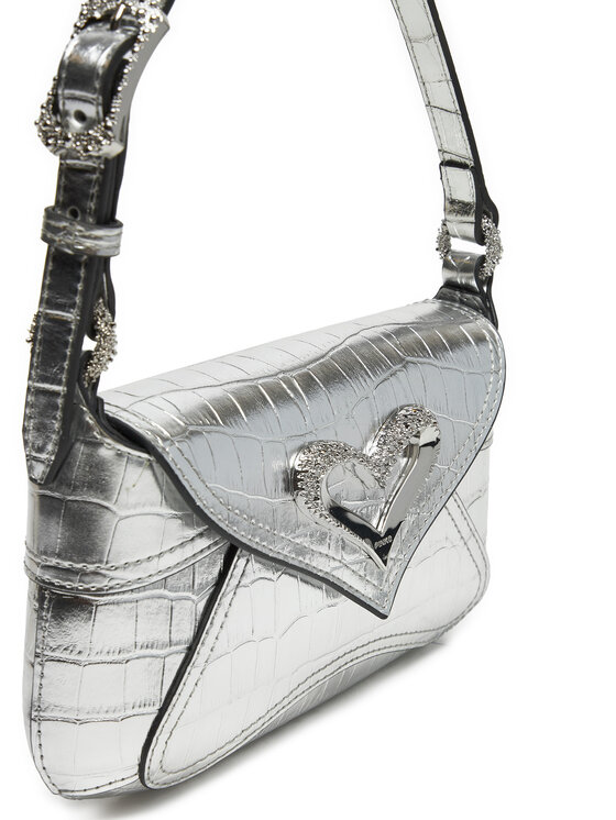 PINKO PINKO Borsetta 520 Shoulder Baby Fl AI 24-25 PLTT 103764 A1W5 Argento