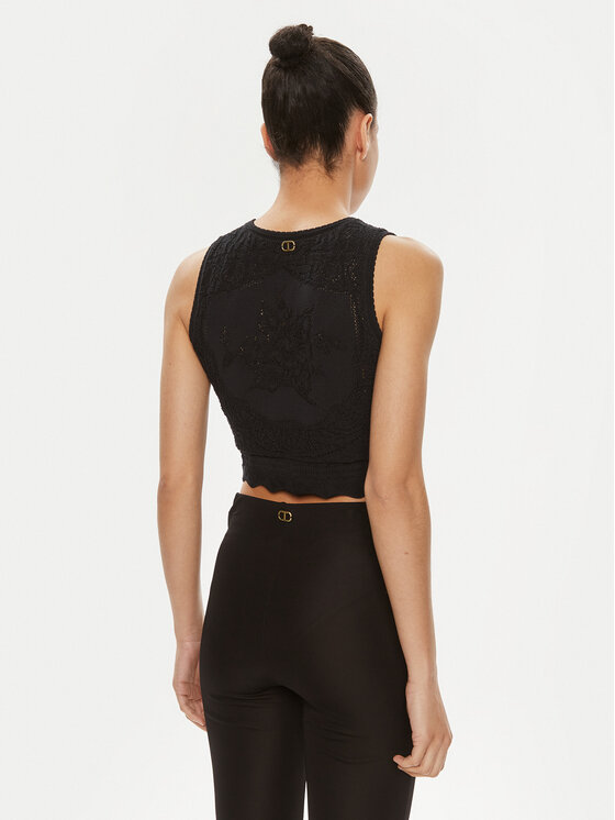 TWINSET TWINSET Τοπ 241TT3161 Μαύρο Slim Fit