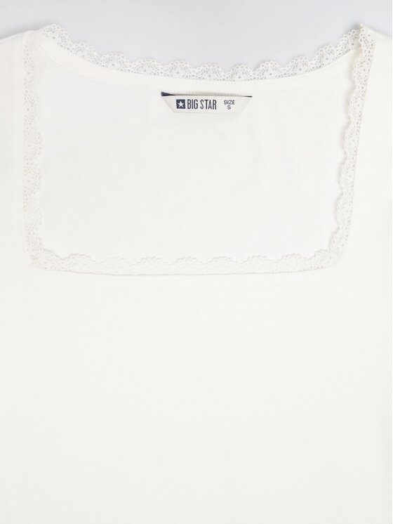 BIG STAR BIG STAR T-Shirt MADLENA_100_150 Biały Slim Fit